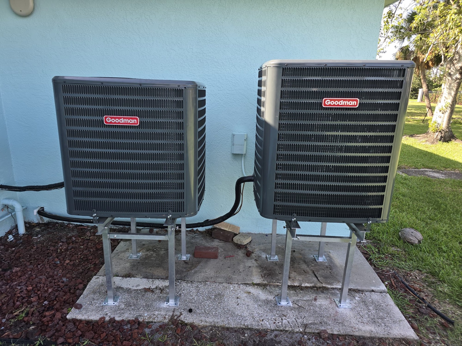 Twin Goodman Systems on Elevated Stands in Tampa Bay, FL by Ares Construction